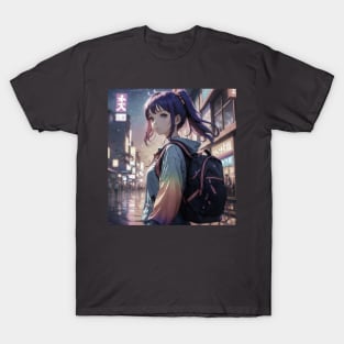 ANIME GIRL GO TO SCHOOL T-Shirt